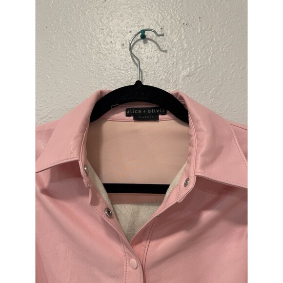 Alice + Olivia Jenn Faux Leather Mini Dress Sz Xs - Picture 5 of 8